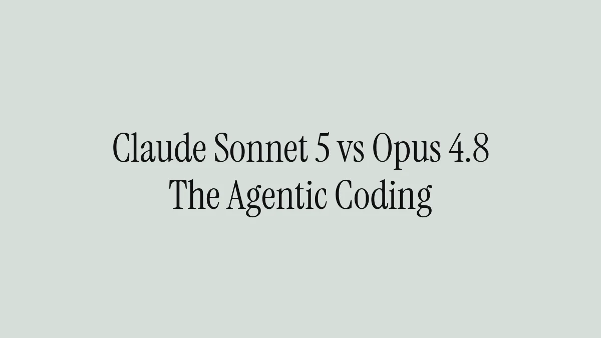 Claude Sonnet 5 vs Opus 4.8: The Agentic Coding
