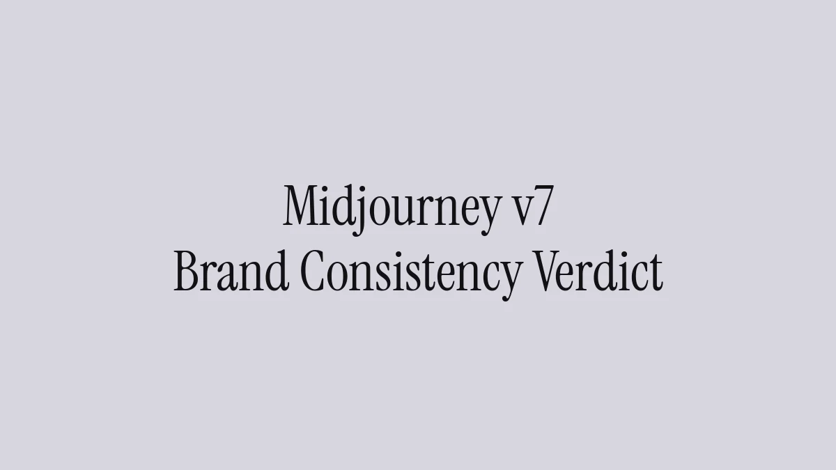 Midjourney v7: Brand Consistency Verdict